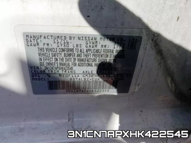 3N1CN7APXHK422545 фото 2