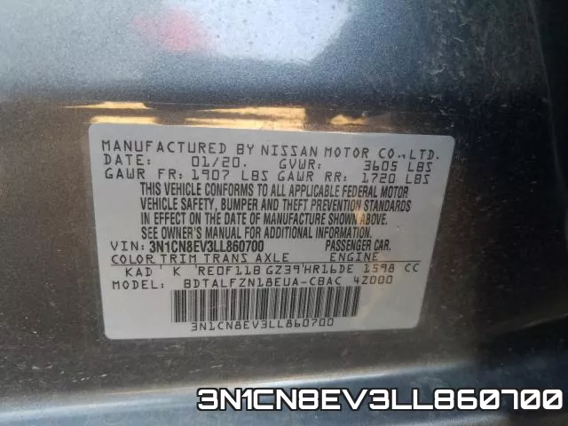 3N1CN8EV3LL860700 фото 2
