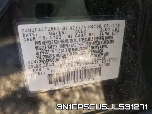 3N1CP5CU5JL531271 фото 2