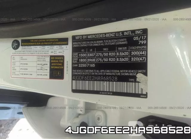 4JGDF6EE2HA968528 фото 10