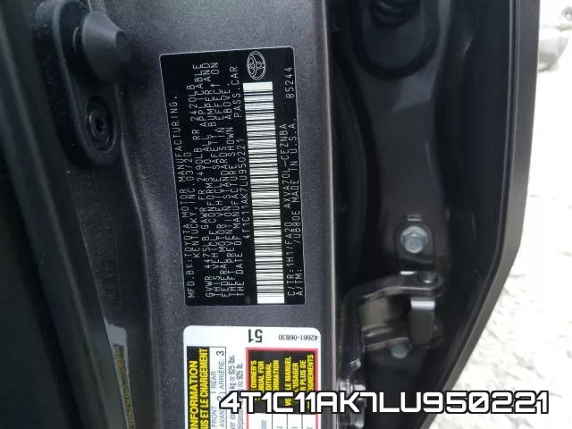 4T1C11AK7LU950221 фото 2