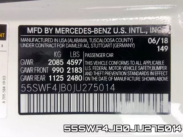 55SWF4JB0JU275014 фото 2