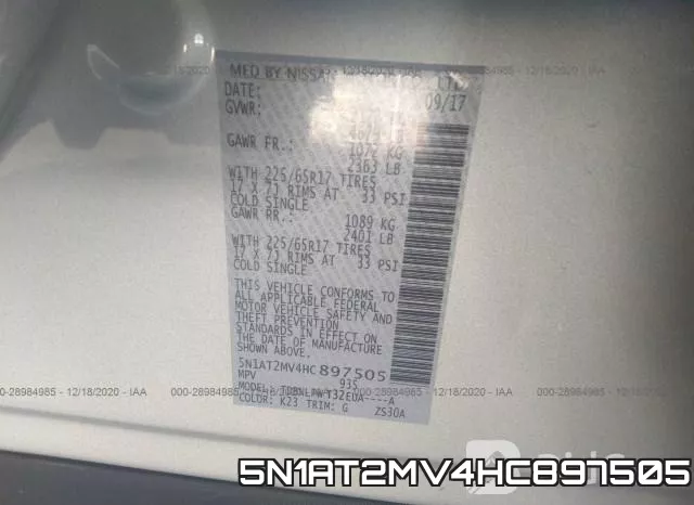 5N1AT2MV4HC897505 фото 7