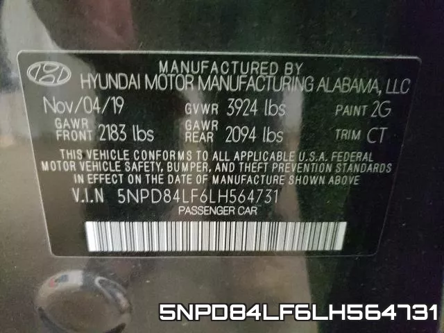 5NPD84LF6LH564731 фото 2