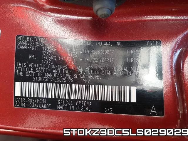 5TDKZ3DC5LS029029 фото 2