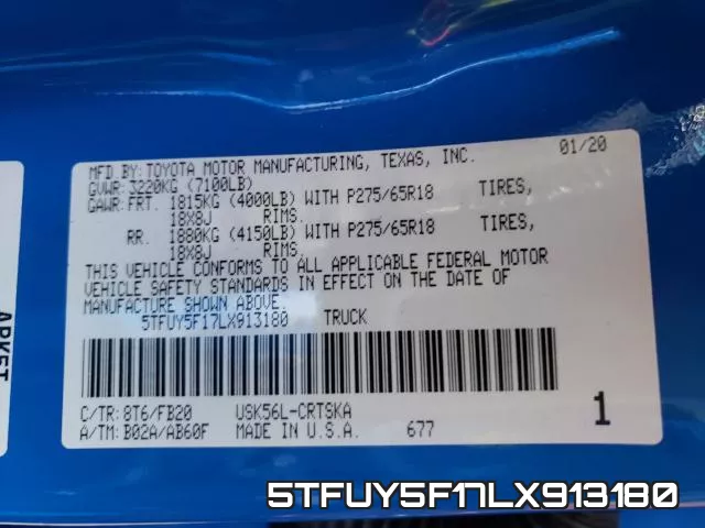 5TFUY5F17LX913180 фото 2