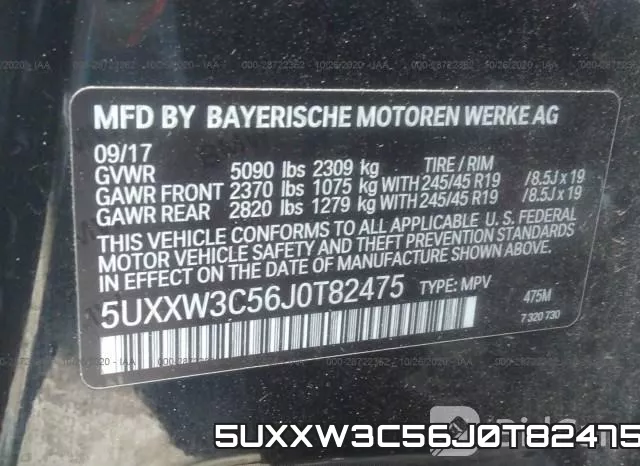 5UXXW3C56J0T82475 фото 10