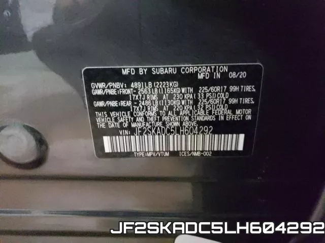 JF2SKADC5LH604292 фото 2