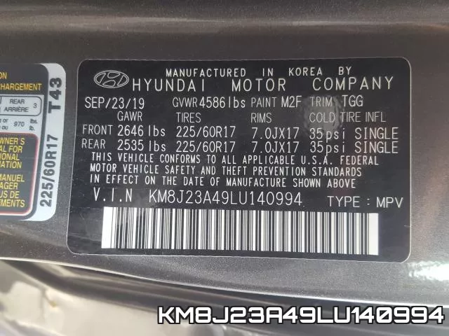 KM8J23A49LU140994 фото 2