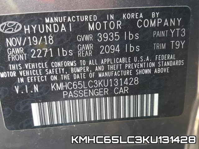 KMHC65LC3KU131428 фото 2