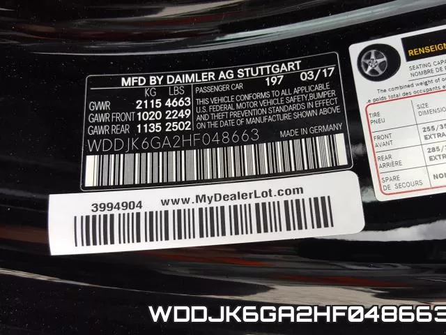 WDDJK6GA2HF048663 фото 2