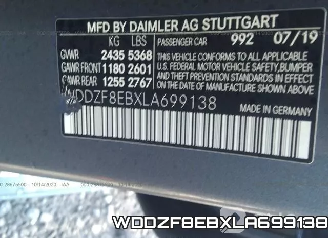 WDDZF8EBXLA699138 фото 10
