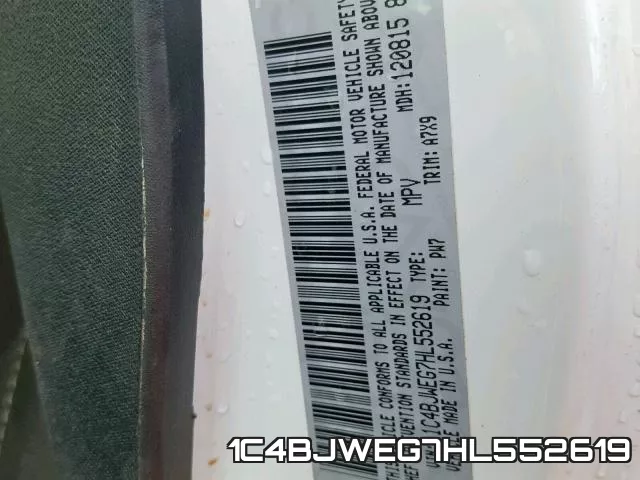 1C4BJWEG7HL552619 фото 2