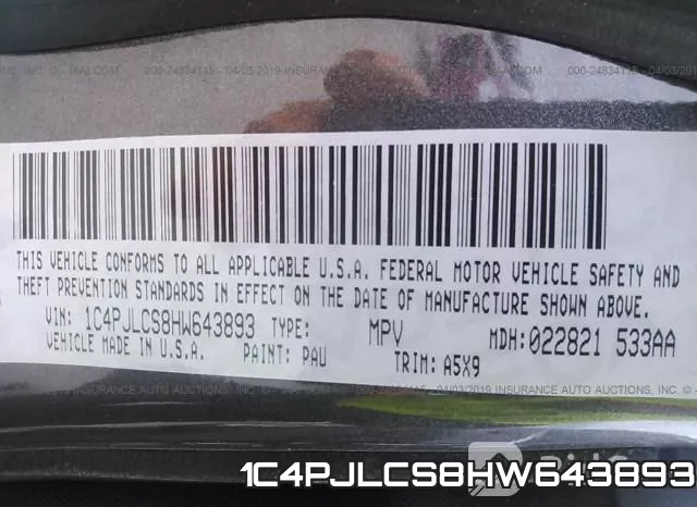 1C4PJLCS8HW643893 фото 10