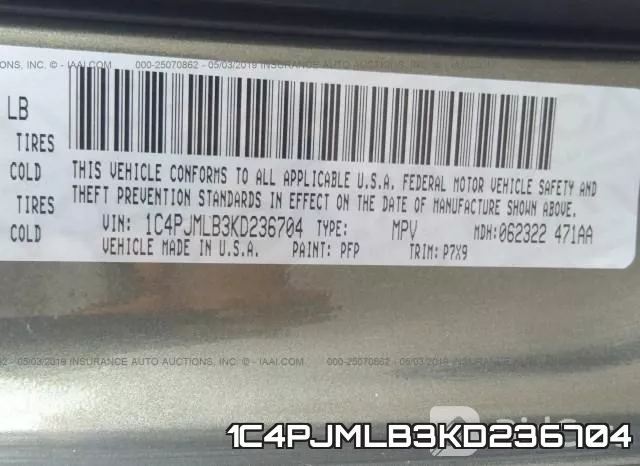 1C4PJMLB3KD236704 фото 10
