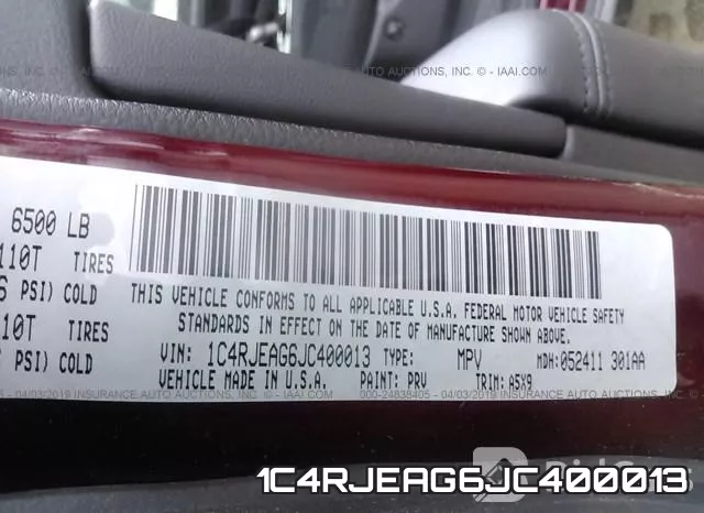 1C4RJEAG6JC400013 фото 10