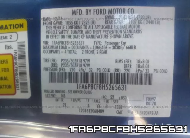 1FA6P8CF8H5265631 фото 10