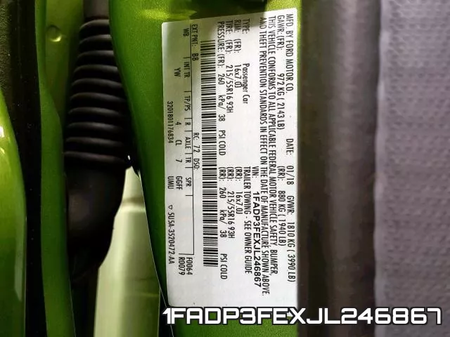 1FADP3FEXJL246867 фото 2