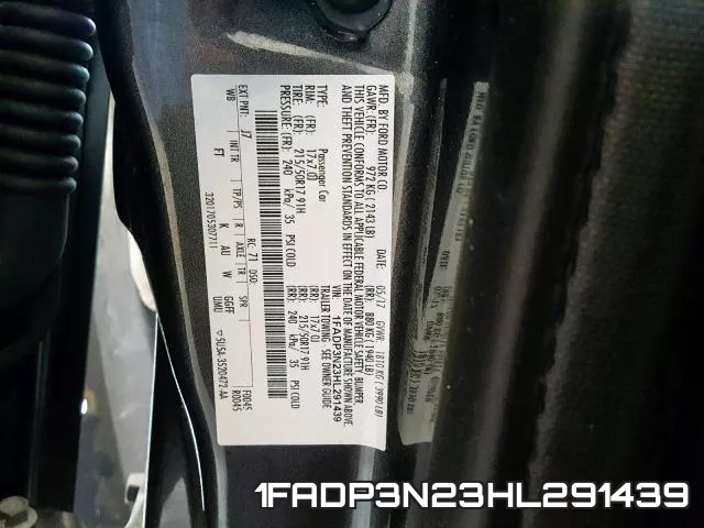 1FADP3N23HL291439 фото 2
