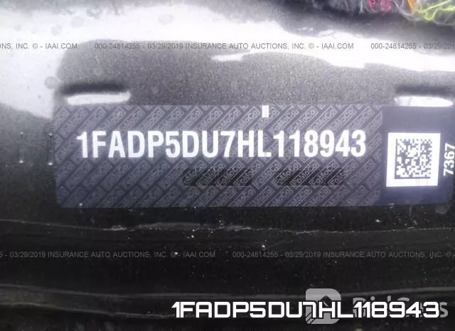 1FADP5DU7HL118943 фото 10