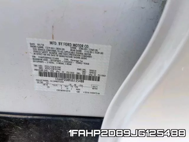 1FAHP2D89JG125488 фото 2