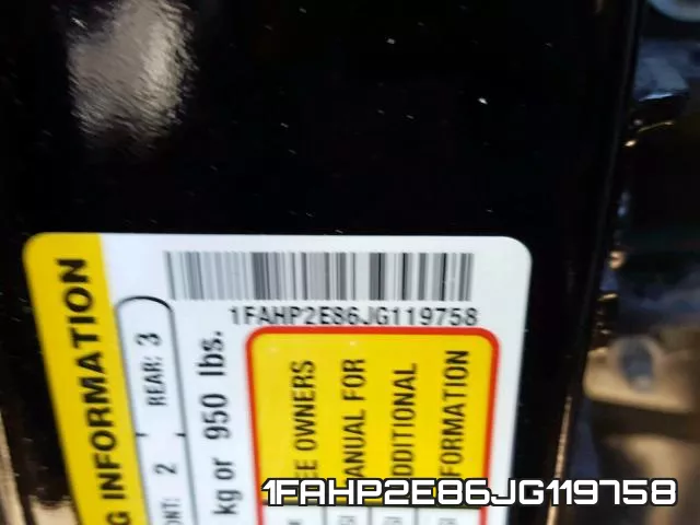 1FAHP2E86JG119758 фото 2