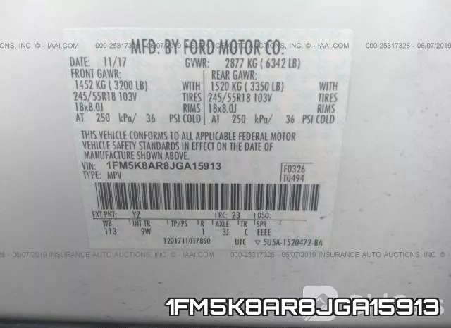 1FM5K8AR8JGA15913 фото 10