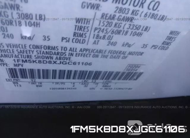 1FM5K8D8XJGC61106 фото 10