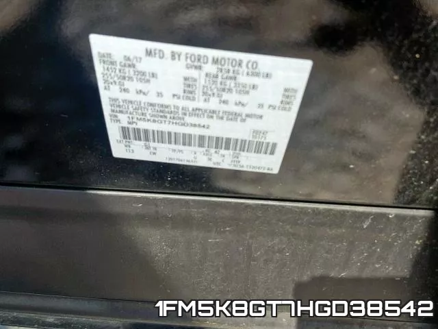 1FM5K8GT7HGD38542 фото 2