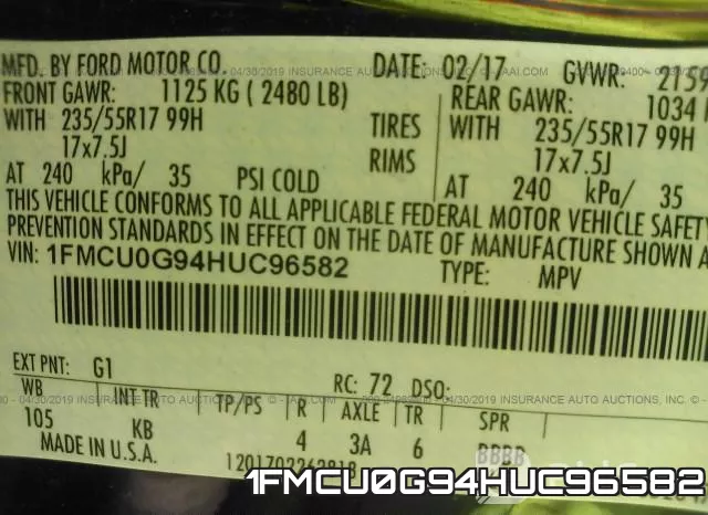 1FMCU0G94HUC96582 фото 10