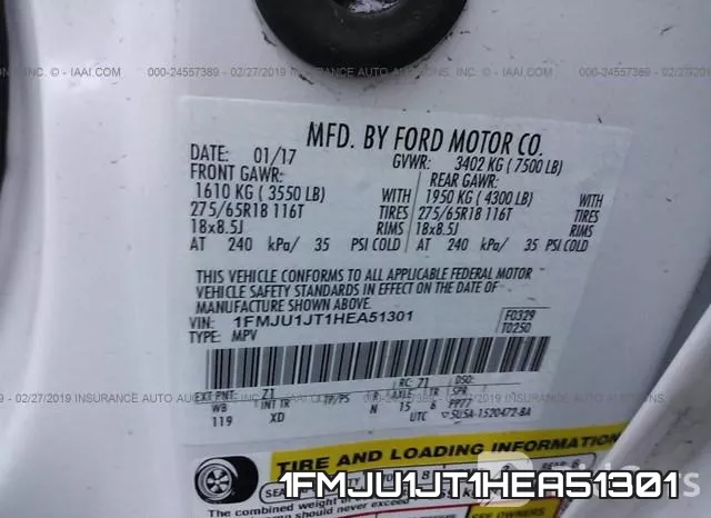 1FMJU1JT1HEA51301 фото 10
