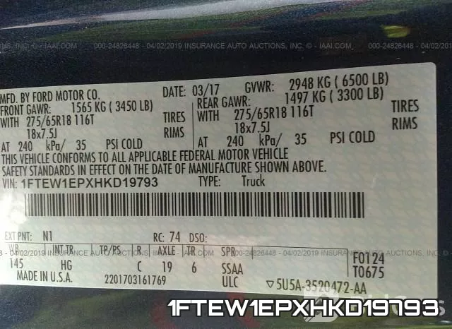 1FTEW1EPXHKD19793 фото 10