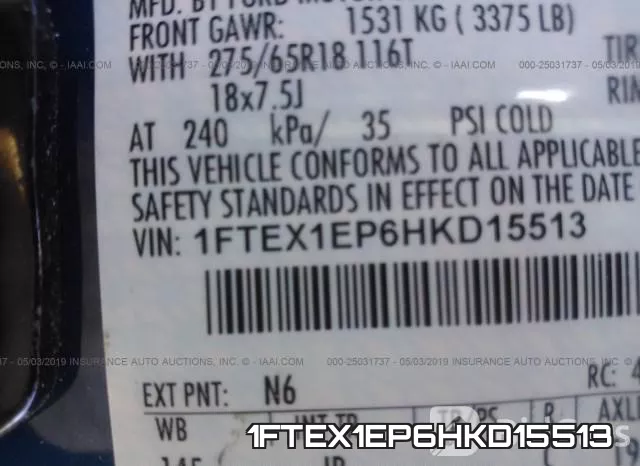 1FTEX1EP6HKD15513 фото 10