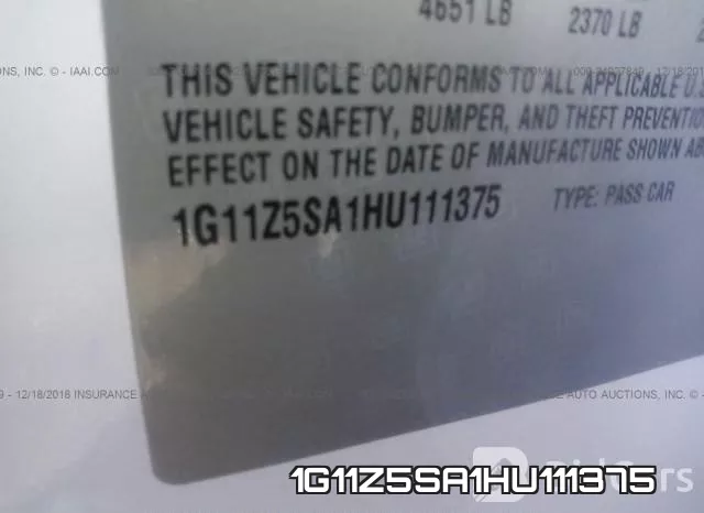 1G11Z5SA1HU111375 фото 10