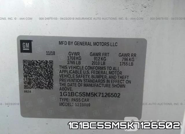 1G1BC5SM5K7126502 фото 10