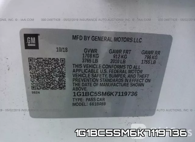 1G1BC5SM6K7119736 фото 10