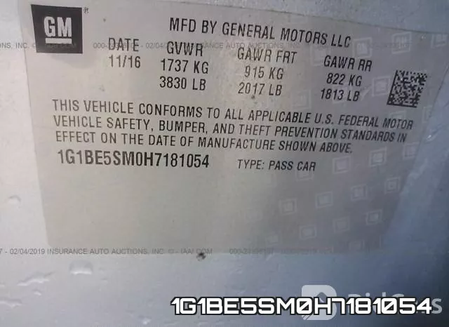 1G1BE5SM0H7181054 фото 10