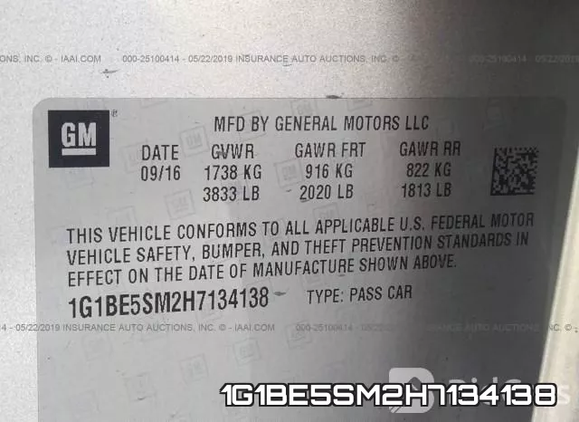 1G1BE5SM2H7134138 фото 10