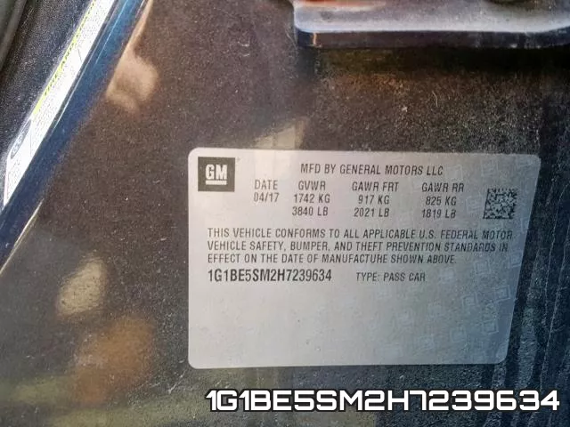 1G1BE5SM2H7239634 фото 2