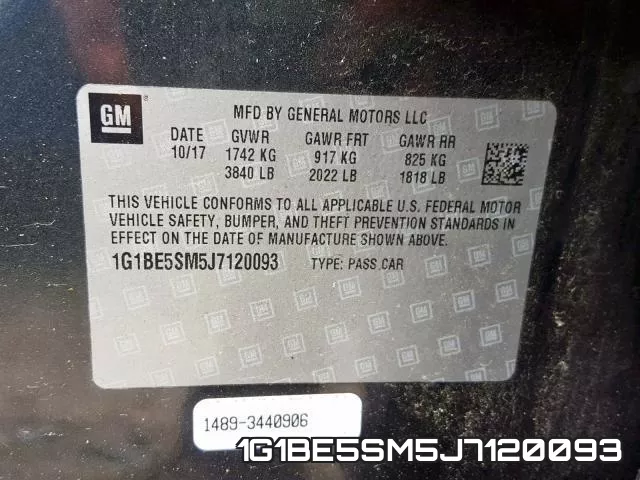 1G1BE5SM5J7120093 фото 2