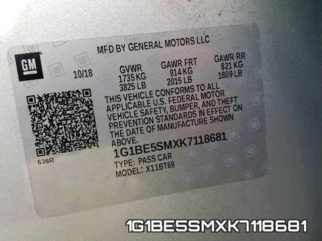 1G1BE5SMXK7118681 фото 2