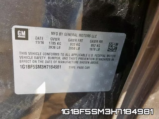 1G1BF5SM3H7184981 фото 2