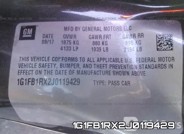 1G1FB1RX2J0119429 фото 10