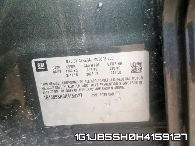 1G1JB5SH0H4159127 фото 2