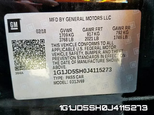 1G1JD5SH0J4115273 фото 2