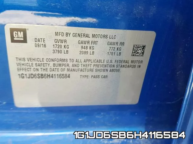 1G1JD6SB6H4116584 фото 2