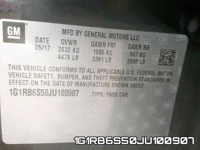 1G1RB6S50JU100907 фото 2