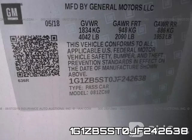 1G1ZB5ST0JF242638 фото 10