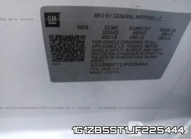 1G1ZB5ST1JF225444 фото 10