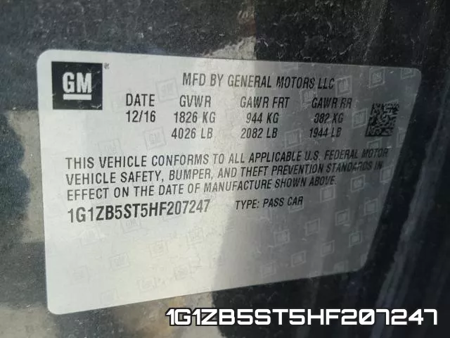 1G1ZB5ST5HF207247 фото 2